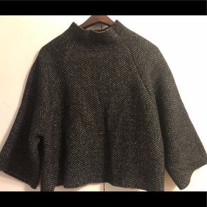 Zara tweed cropped knit top